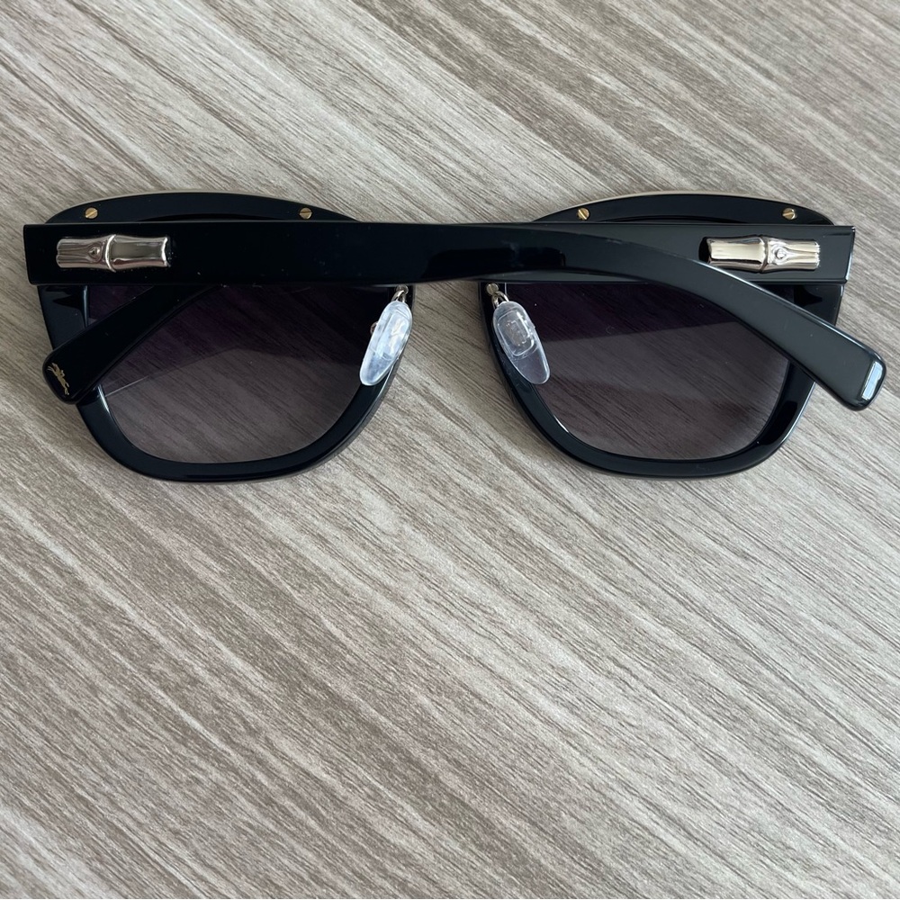 Longchamp Black 53mm Gradient Rectangle Sunglasses - image 8